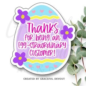 Thanks For Being An Egg-straordinary Customer!-2”(inch) Sticker (48ct.)[GD53-48]